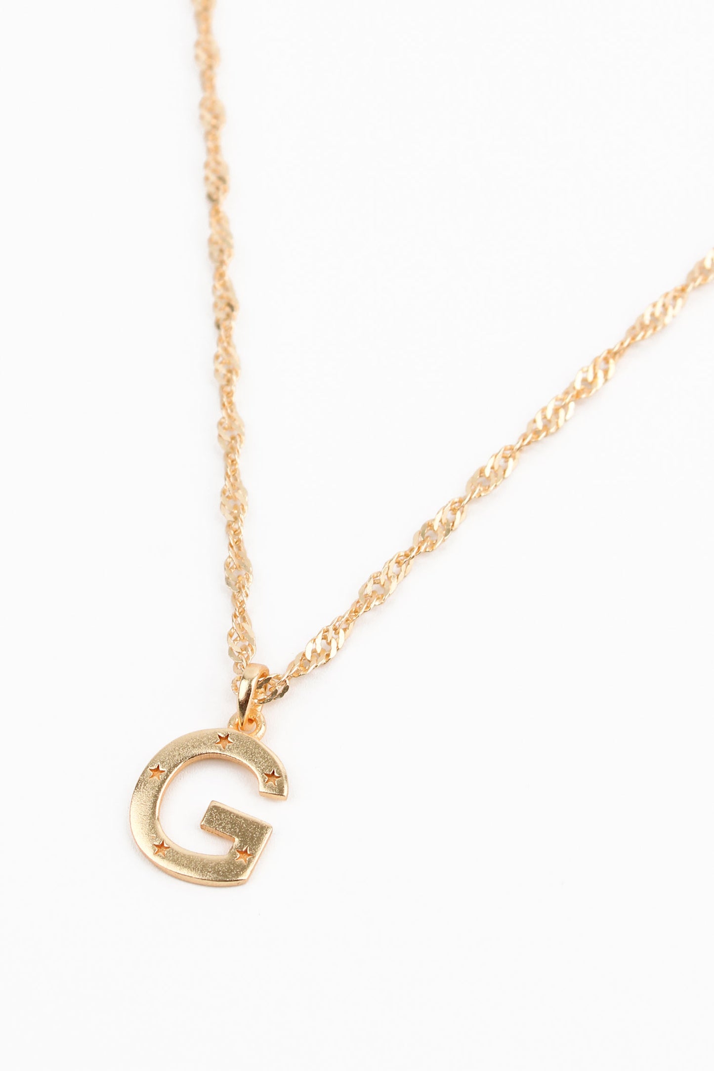 NECKLACE WITH G CHARM GOLD PLATED