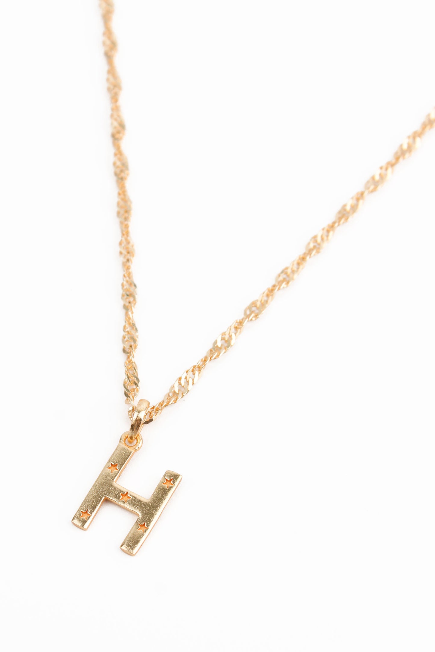 NECKLACE WITH H CHARM GOLD PLATED