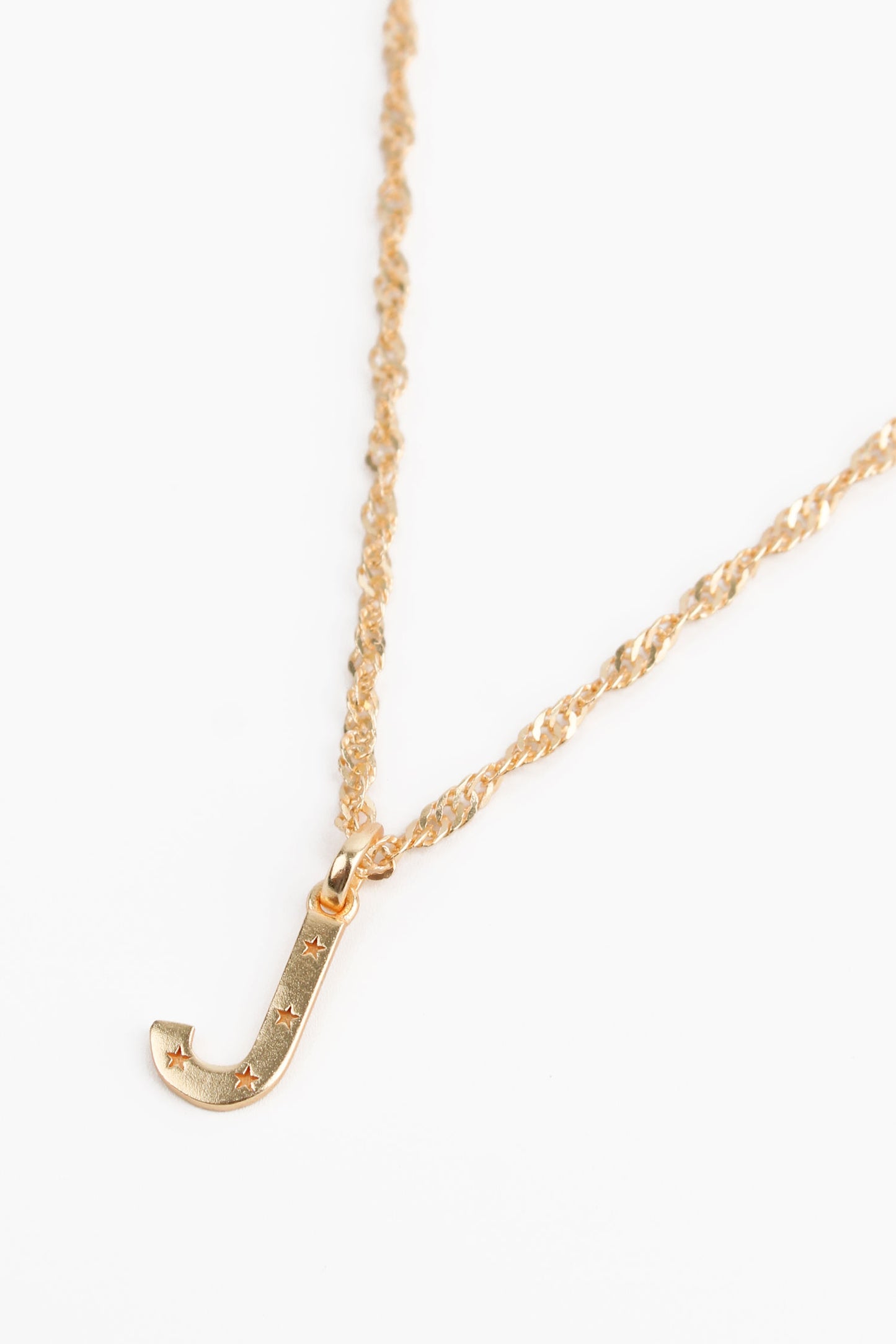 NECKLACE WITH J CHARM GOLD PLATED