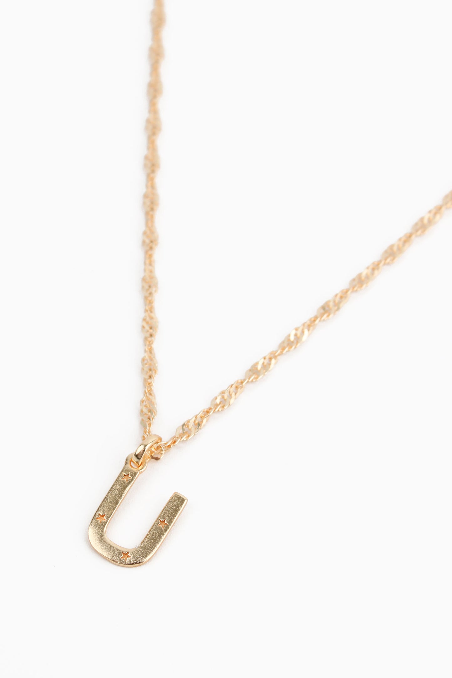 NECKLACE WITH U CHARM GOLD PLATED