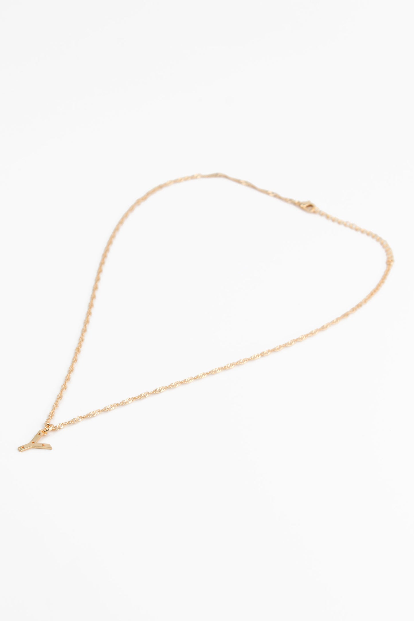 NECKLACE WITH Y CHARM GOLD PLATED