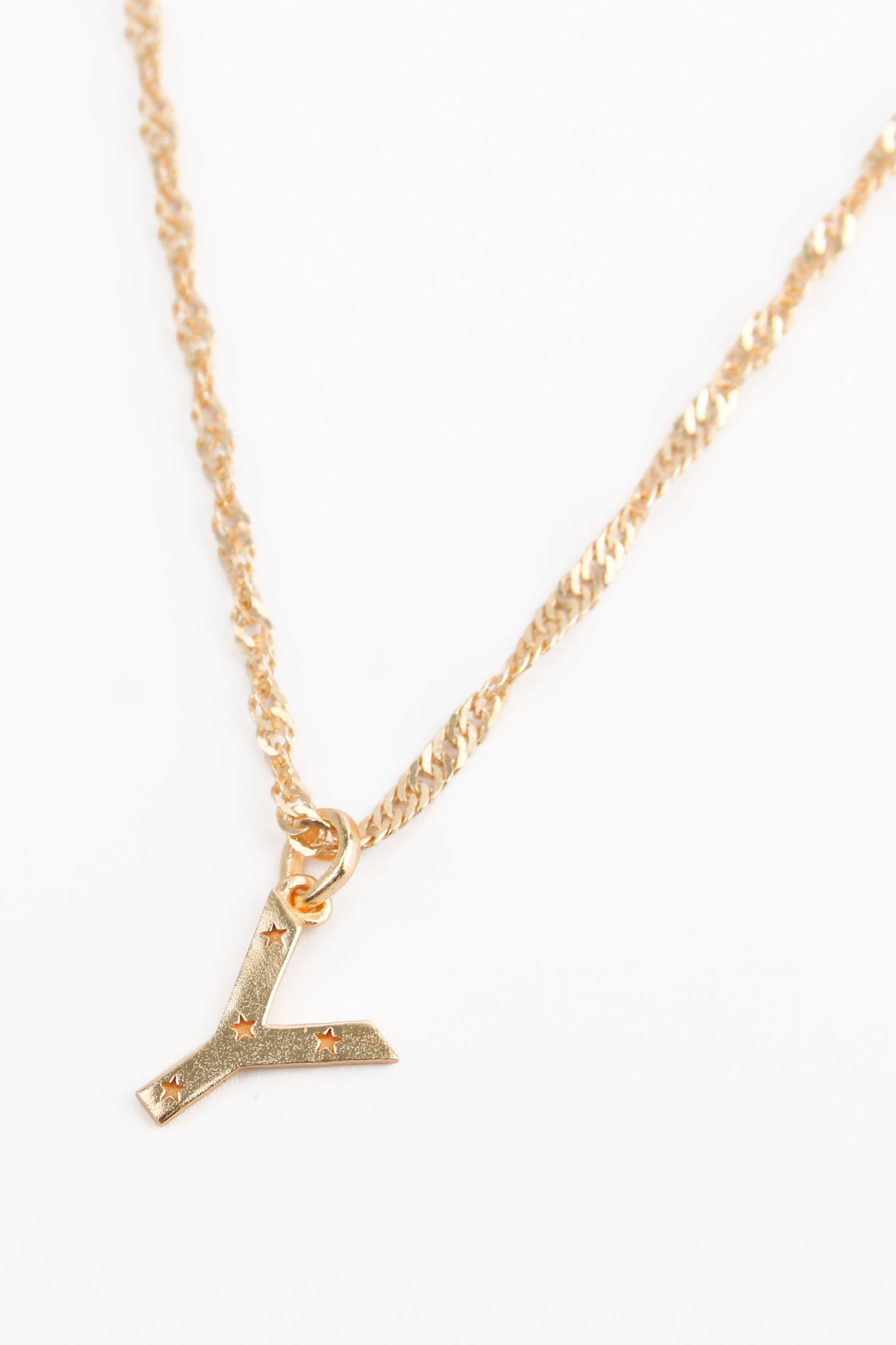 NECKLACE WITH Y CHARM GOLD PLATED