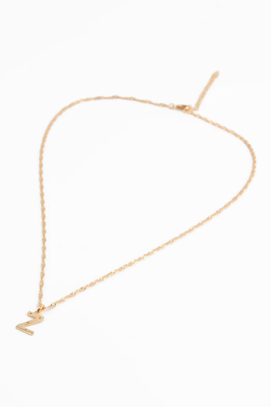 NECKLACE WITH Z CHARM GOLD PLATED