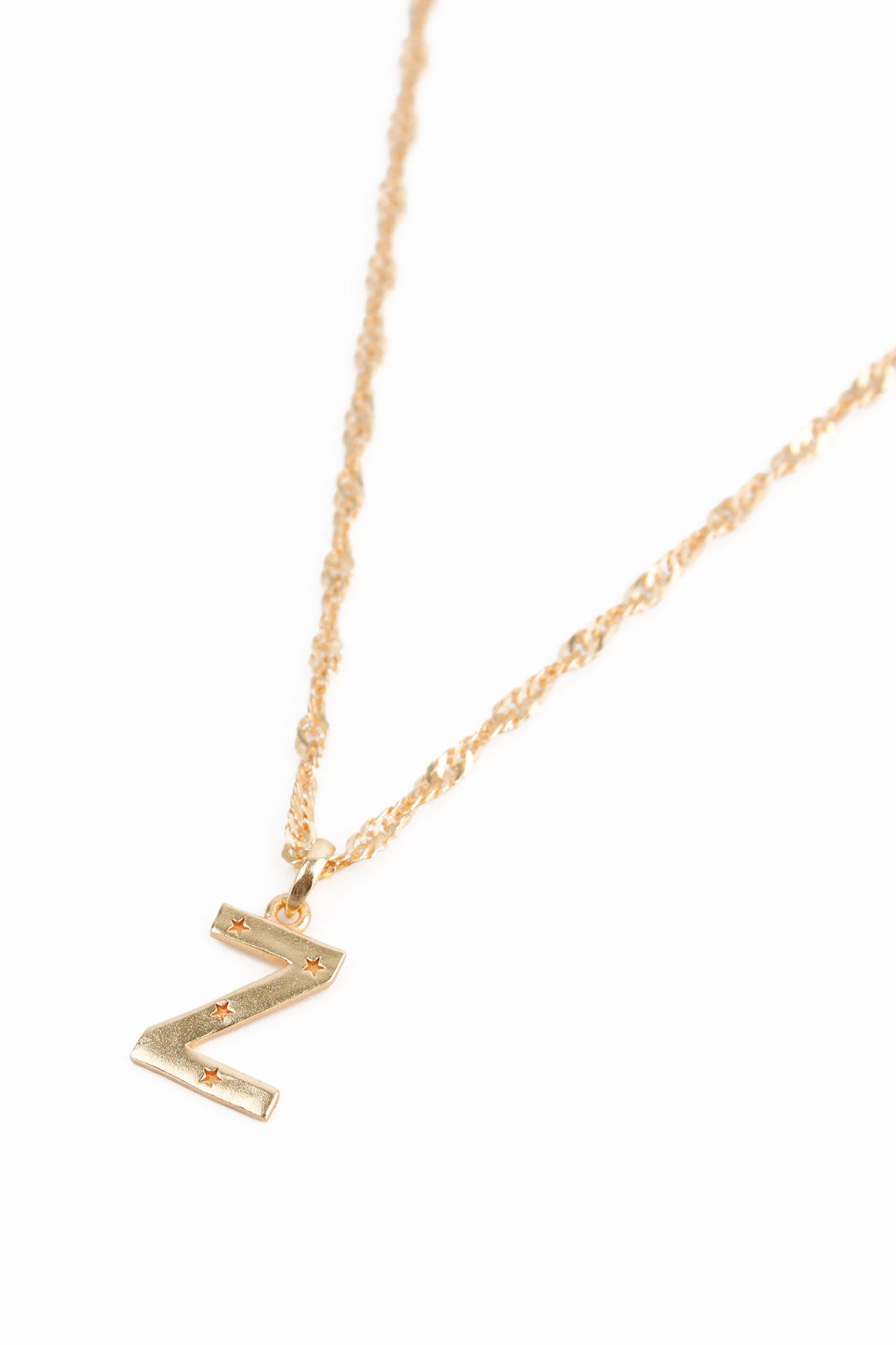 NECKLACE WITH Z CHARM GOLD PLATED