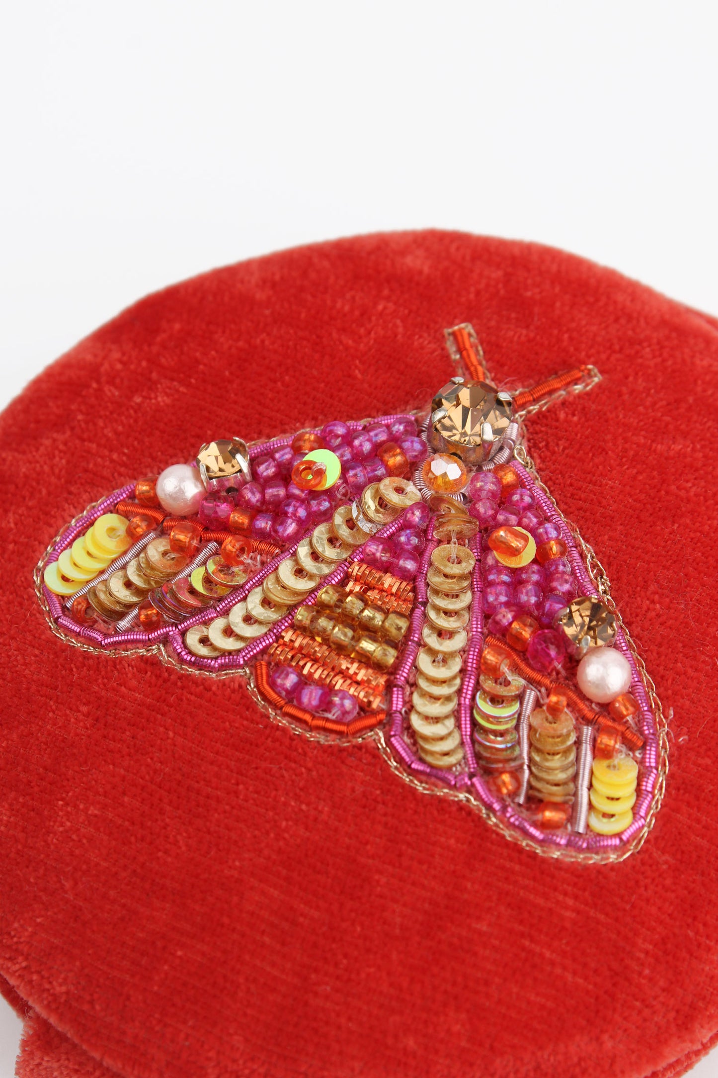 ORANGE MOTH COMPACT MIRROR