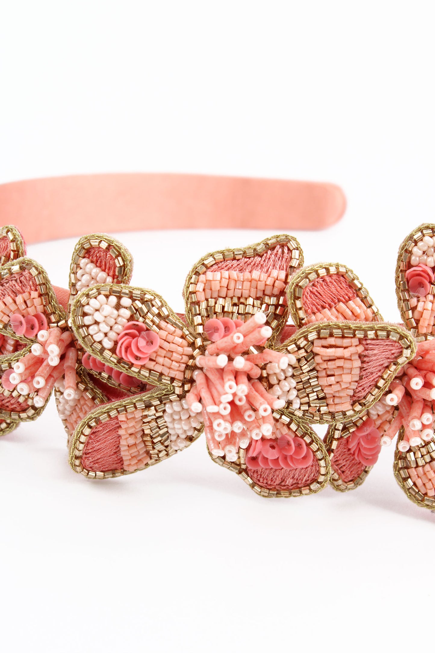 PEACH FLOWER HEADBAND