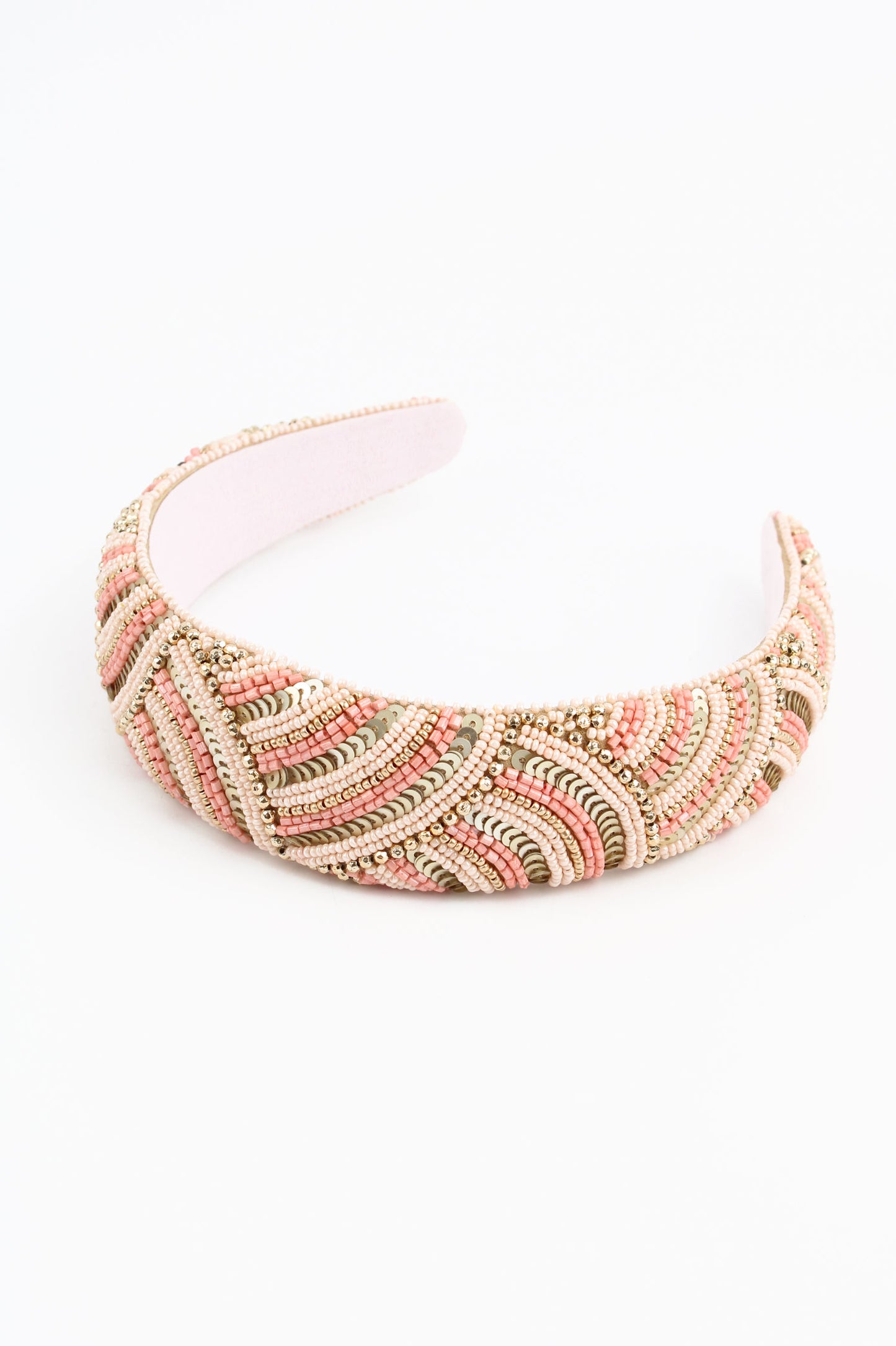 PEACH SEQUIN HEADBAND