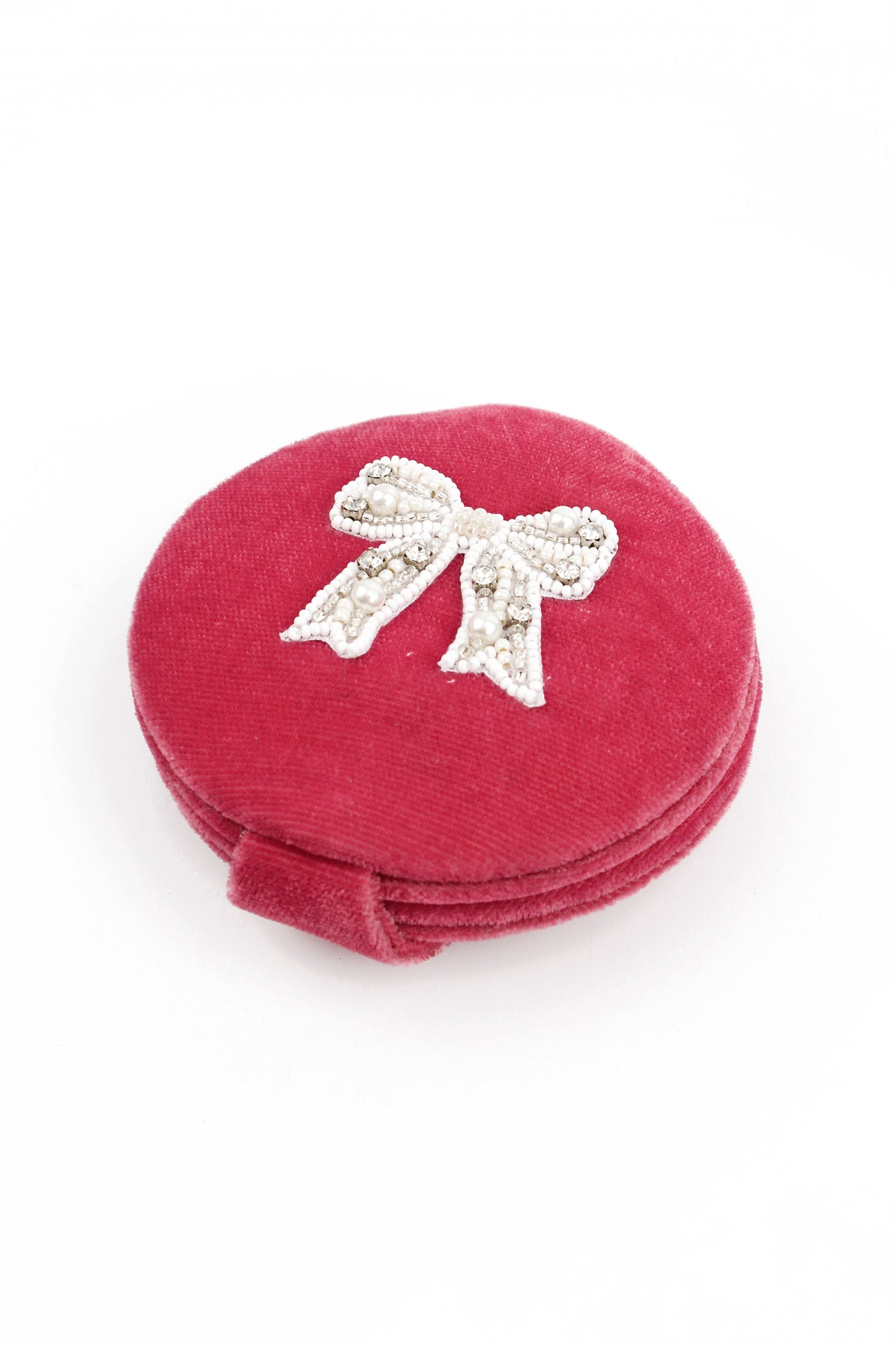 PEARL BOW COMPACT MIRROR
