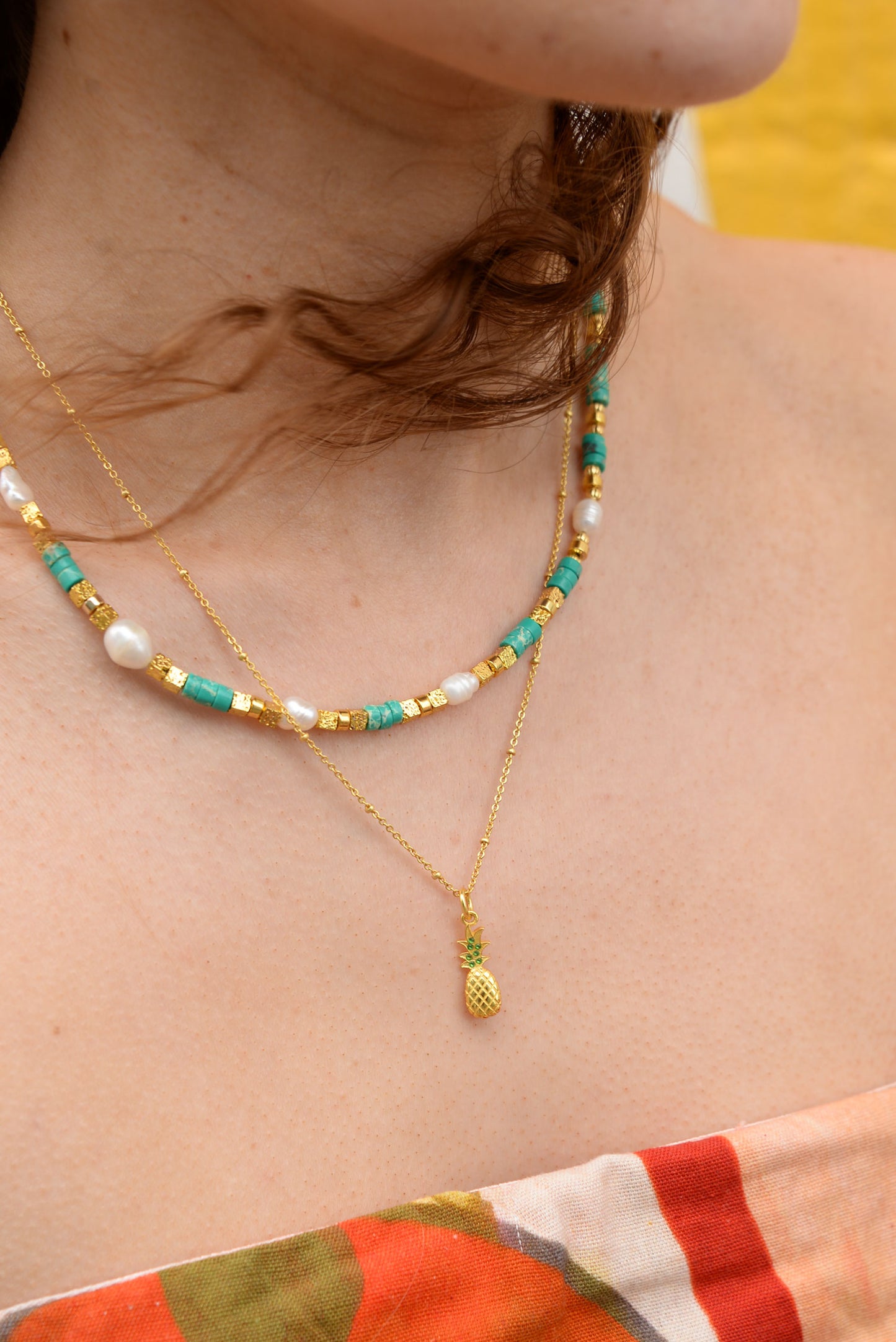 PINEAPPLE CZ NECKLACE