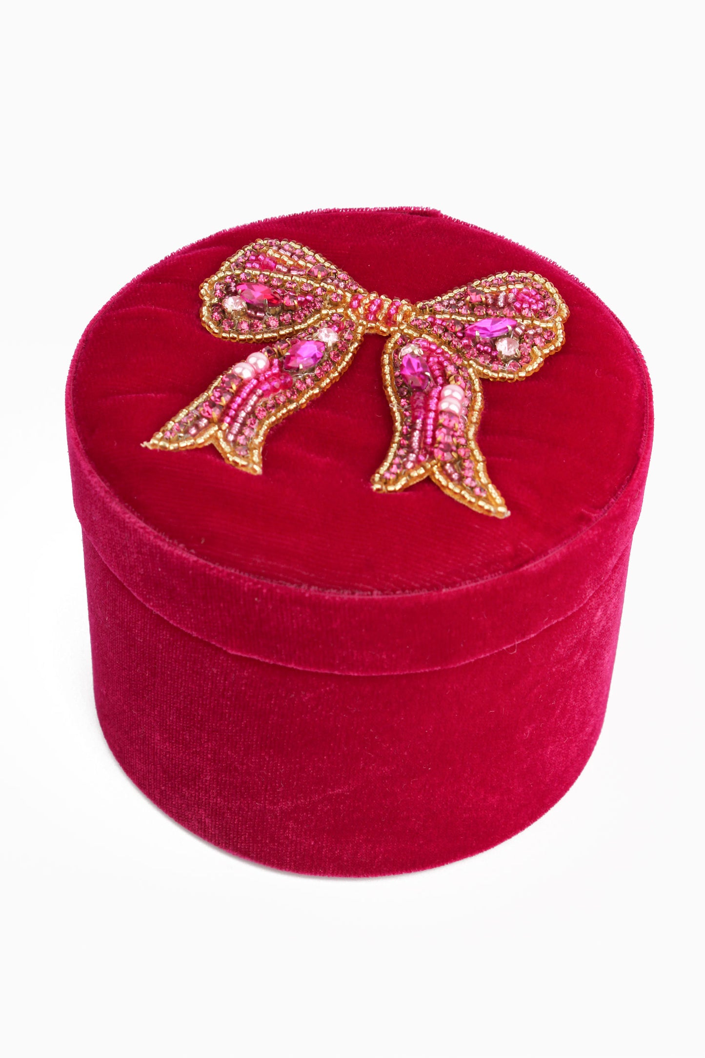 PINK BOW ROUND BOX