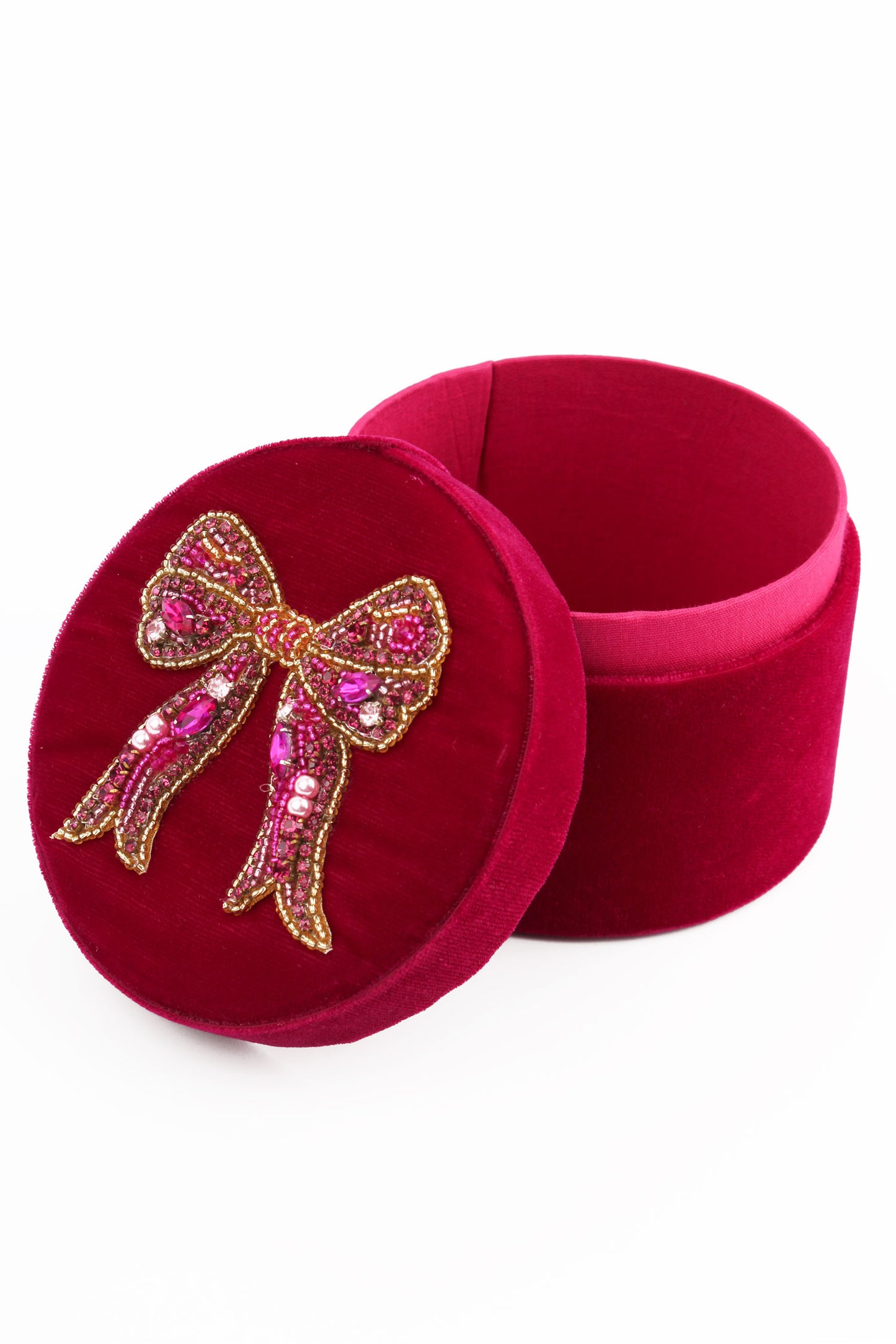 PINK BOW ROUND BOX