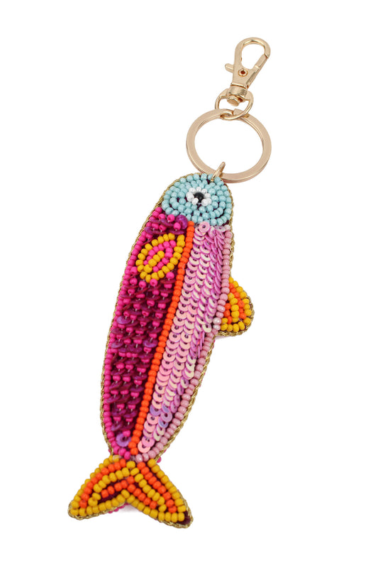 PINK FISH KEYRING/BAG CHARM