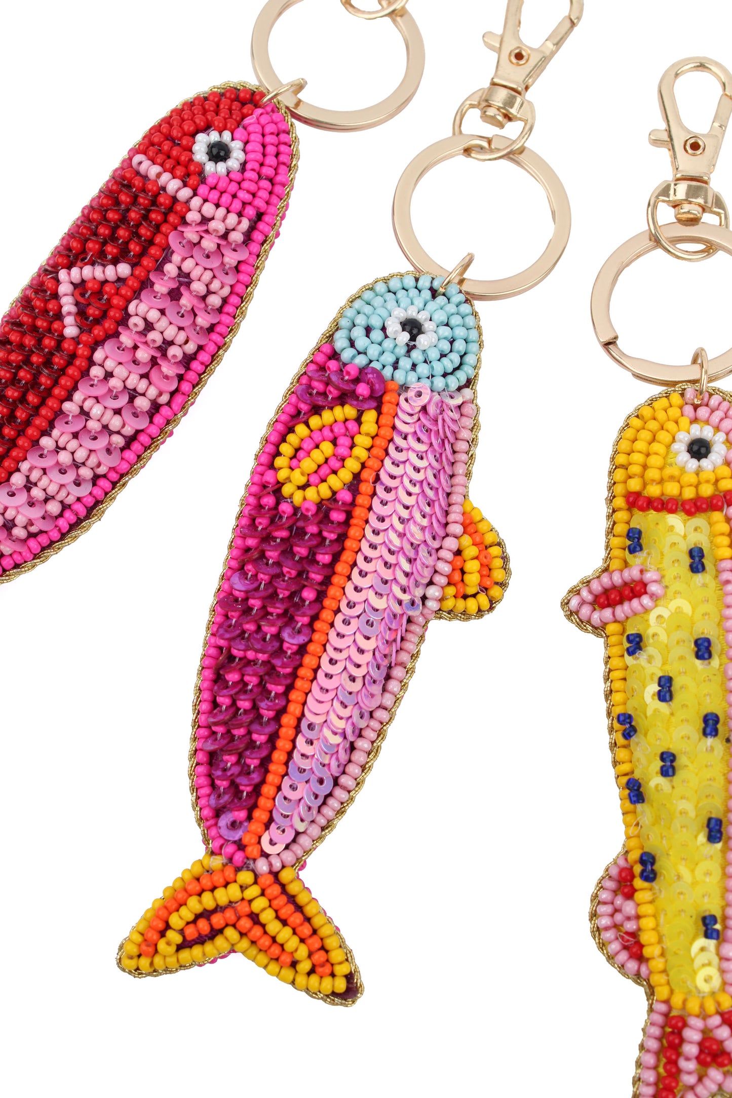 PINK FISH KEYRING/BAG CHARM