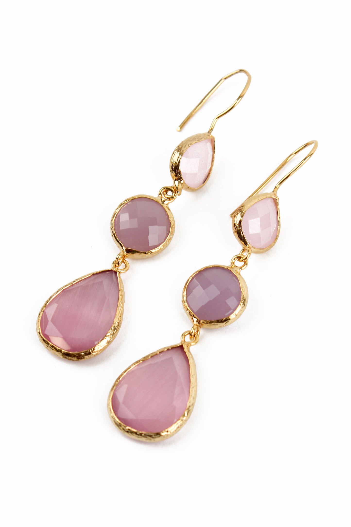 PINK GLASS TRIPLE DROPS