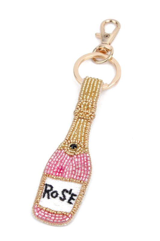 PINK ROSE KEYRING/BAG CHARM