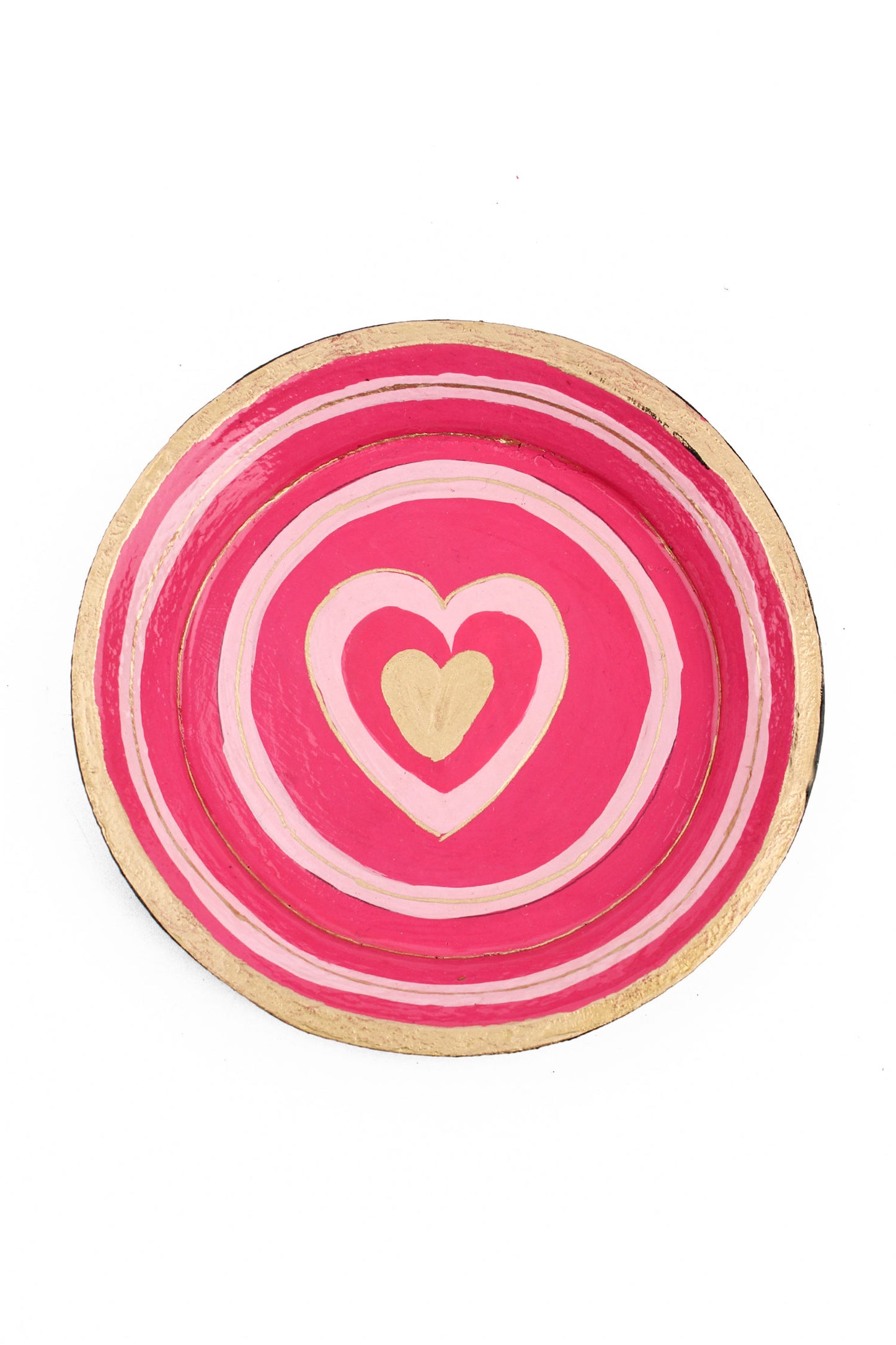 PINK SMALL HEART TRINKET TRAY
