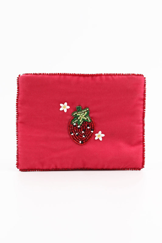 PINK STRAWBERRY SMALL POUCH