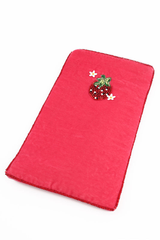 PINK STRAWBERRY SUNGLASS CASE