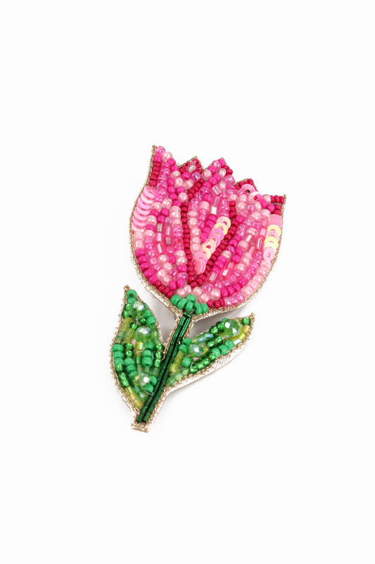 PINK TULIP BROOCH