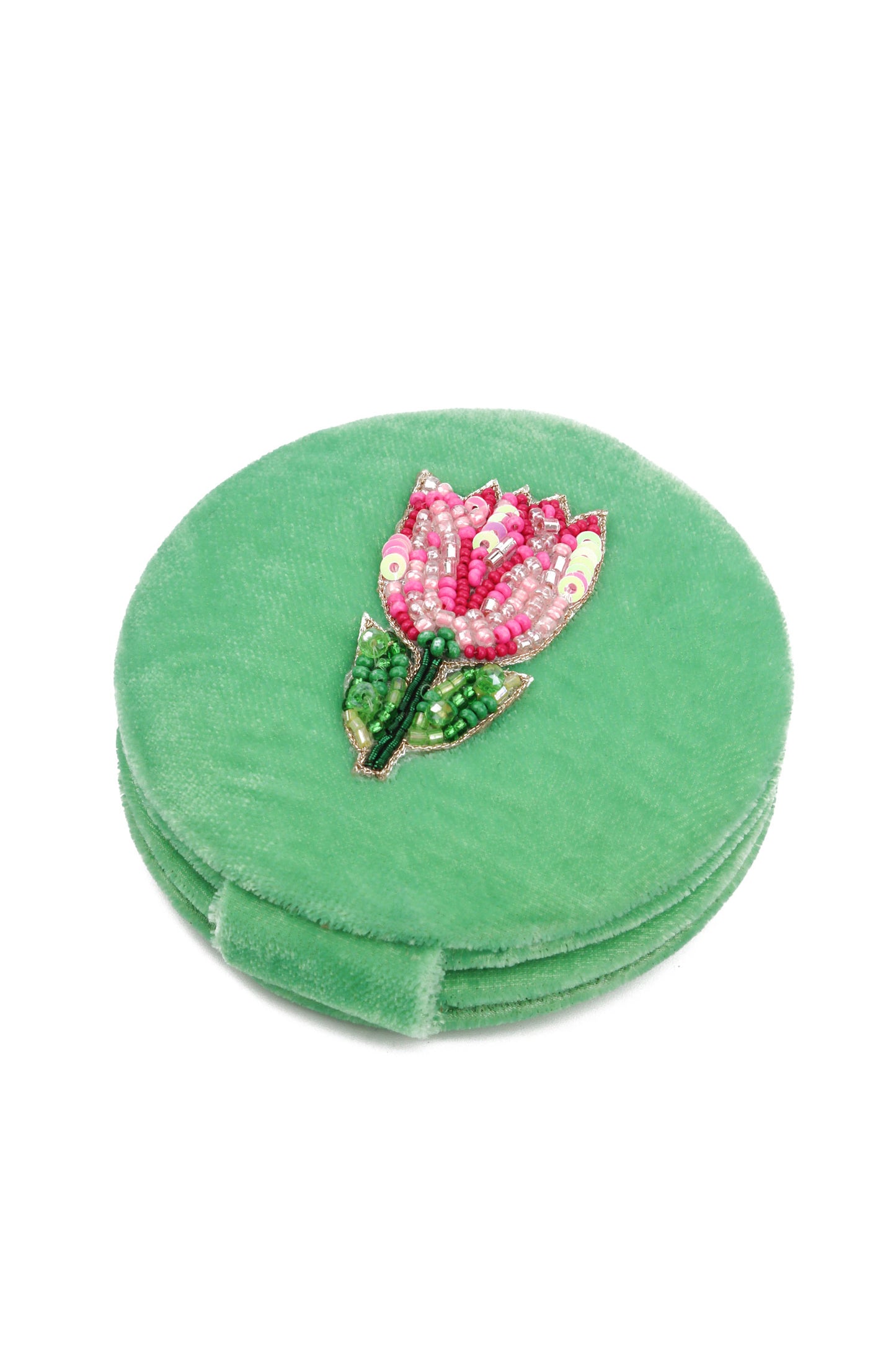 PINK TULIP COMPACT MIRROR