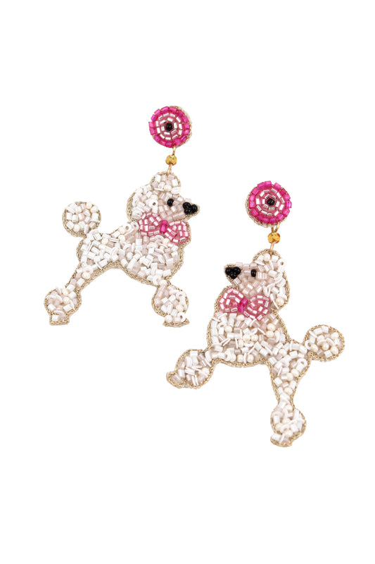 POODLE BEADED EARRINGS