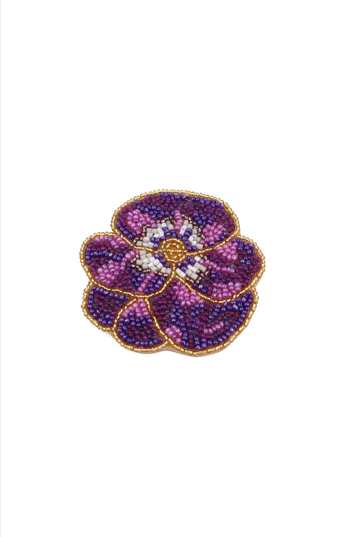 PURPLE WINTER PANSY BROOCH
