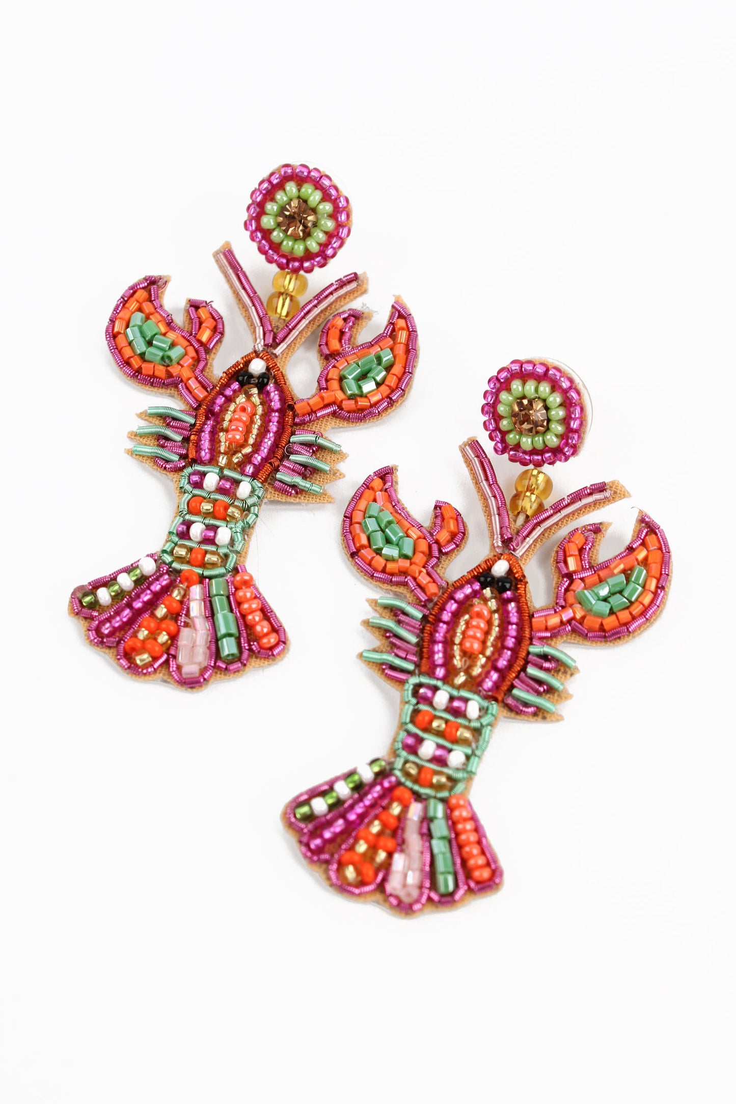RAINBOW LOBSTER EARRINGS