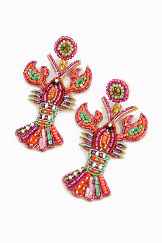 RAINBOW LOBSTER EARRINGS