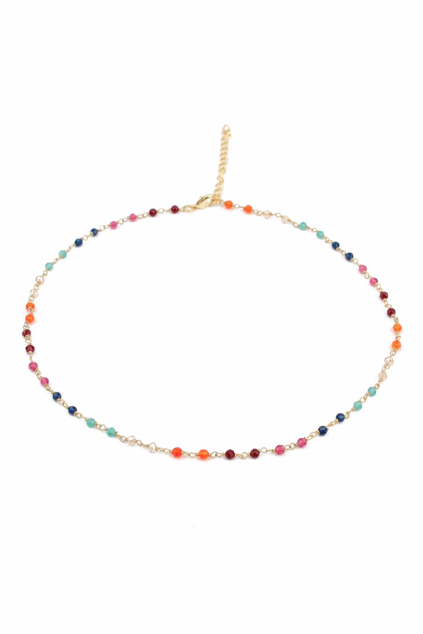 RAINBOW STONES GOLD NECKLACE