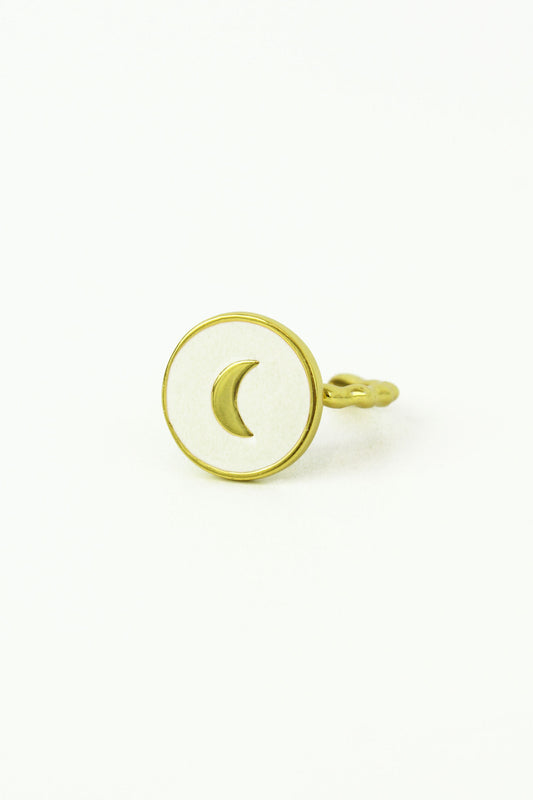 WHITE ENAMEL MOON RING (7069943529659)