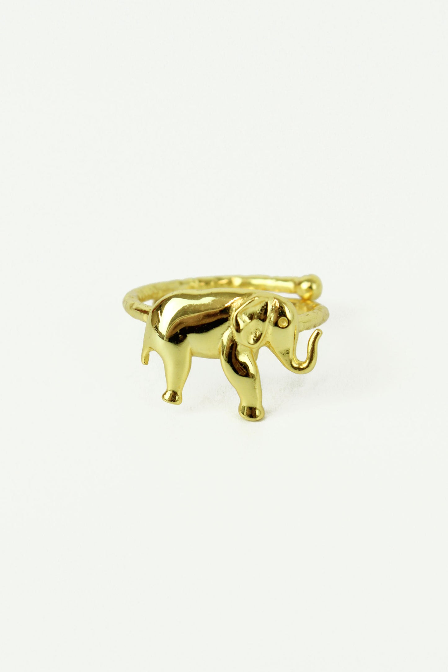 GOLD ELEPHANT ADJUSTABLE RING (7673521897688)