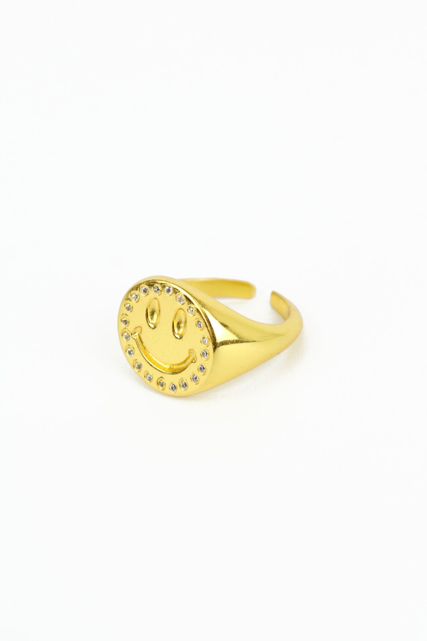 SMILEY CZ OUTLINE RING (8011146166488)