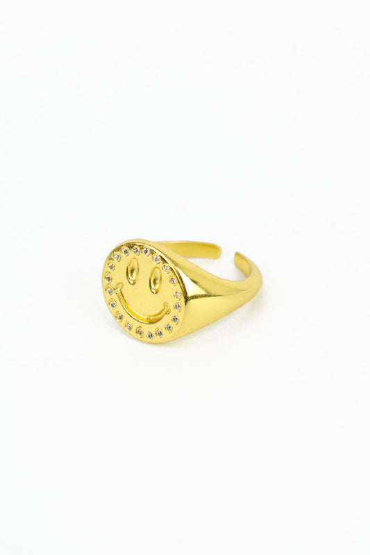 SMILEY CZ OUTLINE RING (8011146166488)