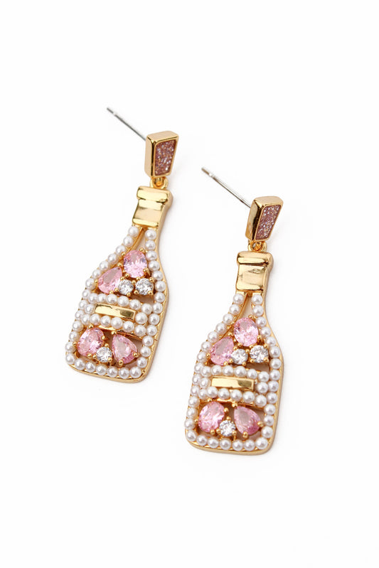 ROSE BOTTLE SPARKLE EARRINGS