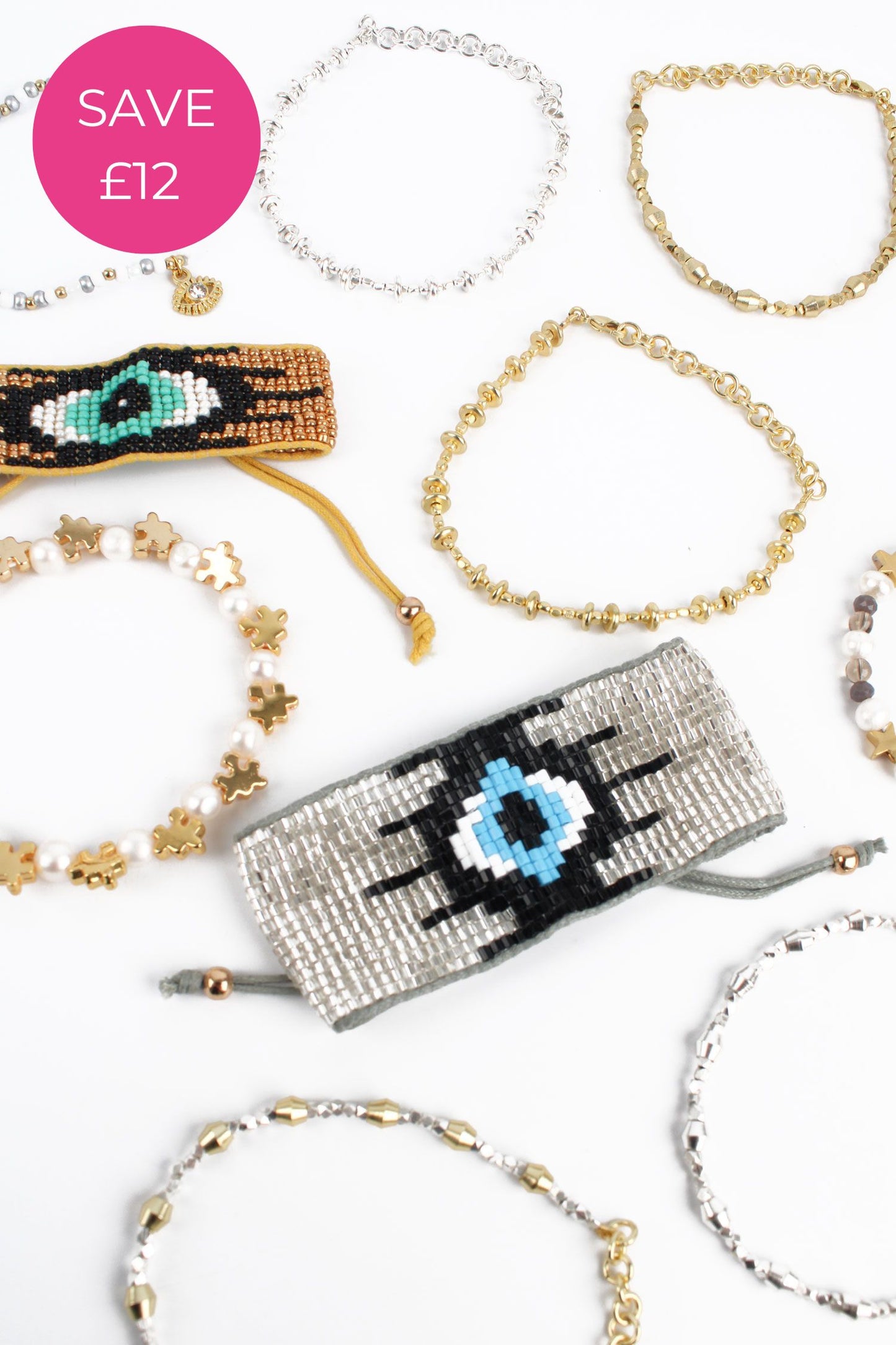 THE SILVER & GOLD ONE: PACK OF 10 BRACELETS