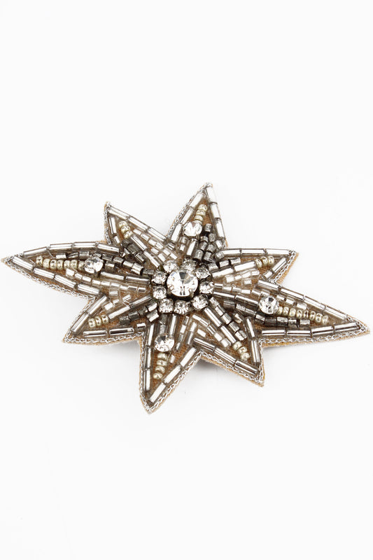 SILVER LARGE STAR HAIR CLIP