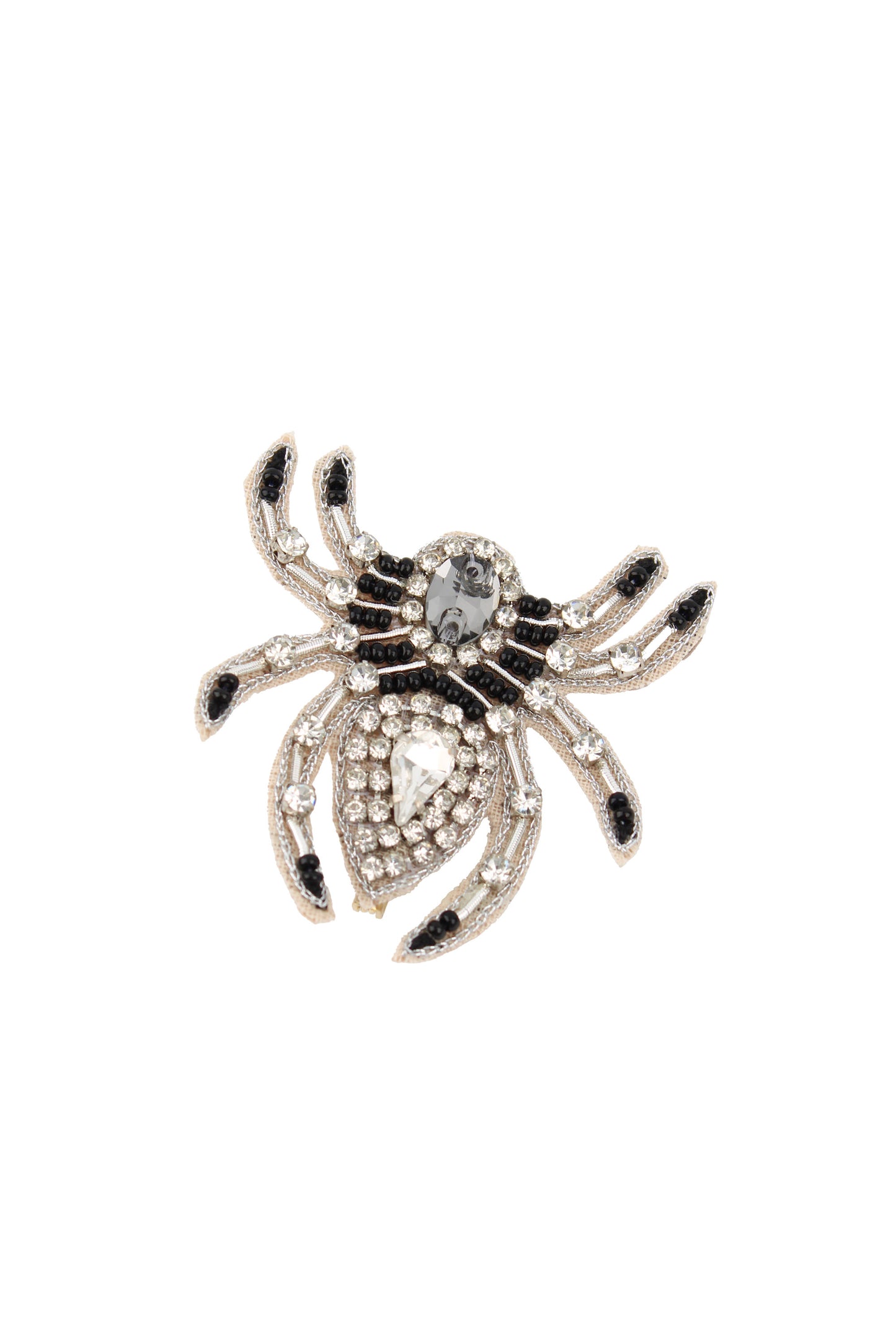 HALLOWEEN SPARKLY SPIDER BEADED BROOCH