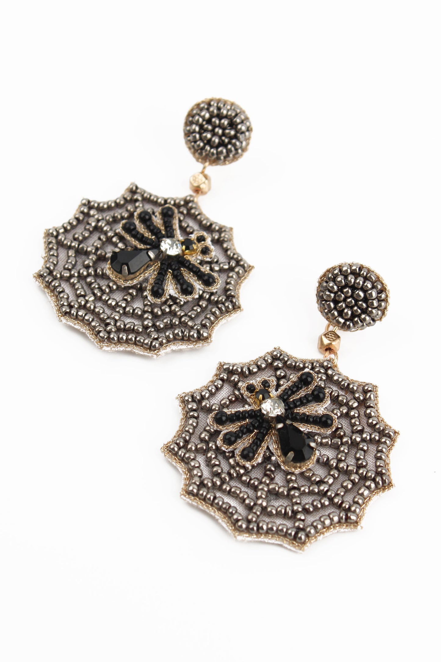 SPIDER ON WEB EARRINGS