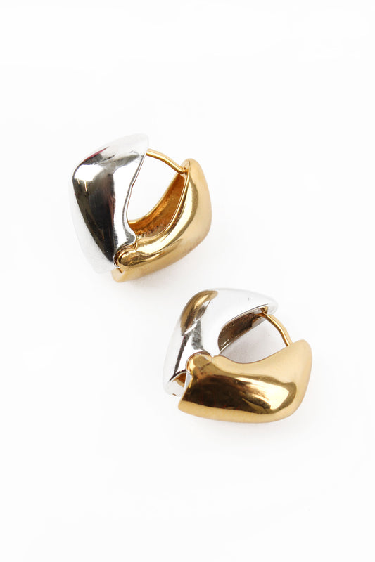 STATEMENT TWO TONE EARRING