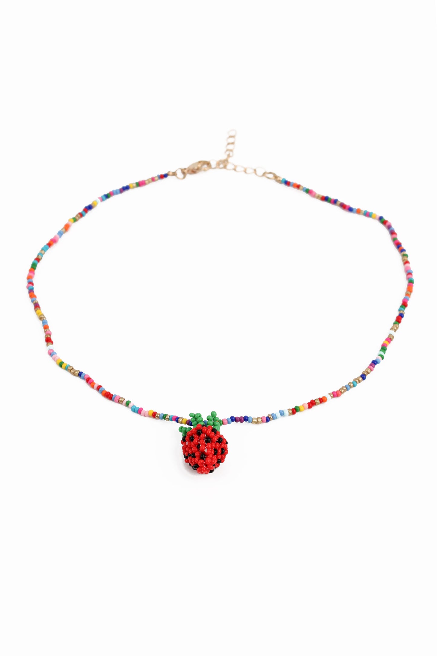 STRAWBERRY BEADED FRUIT NECKLACE