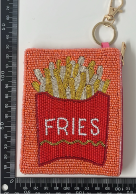 FRIES FULLY BEADED SMALL POUCH