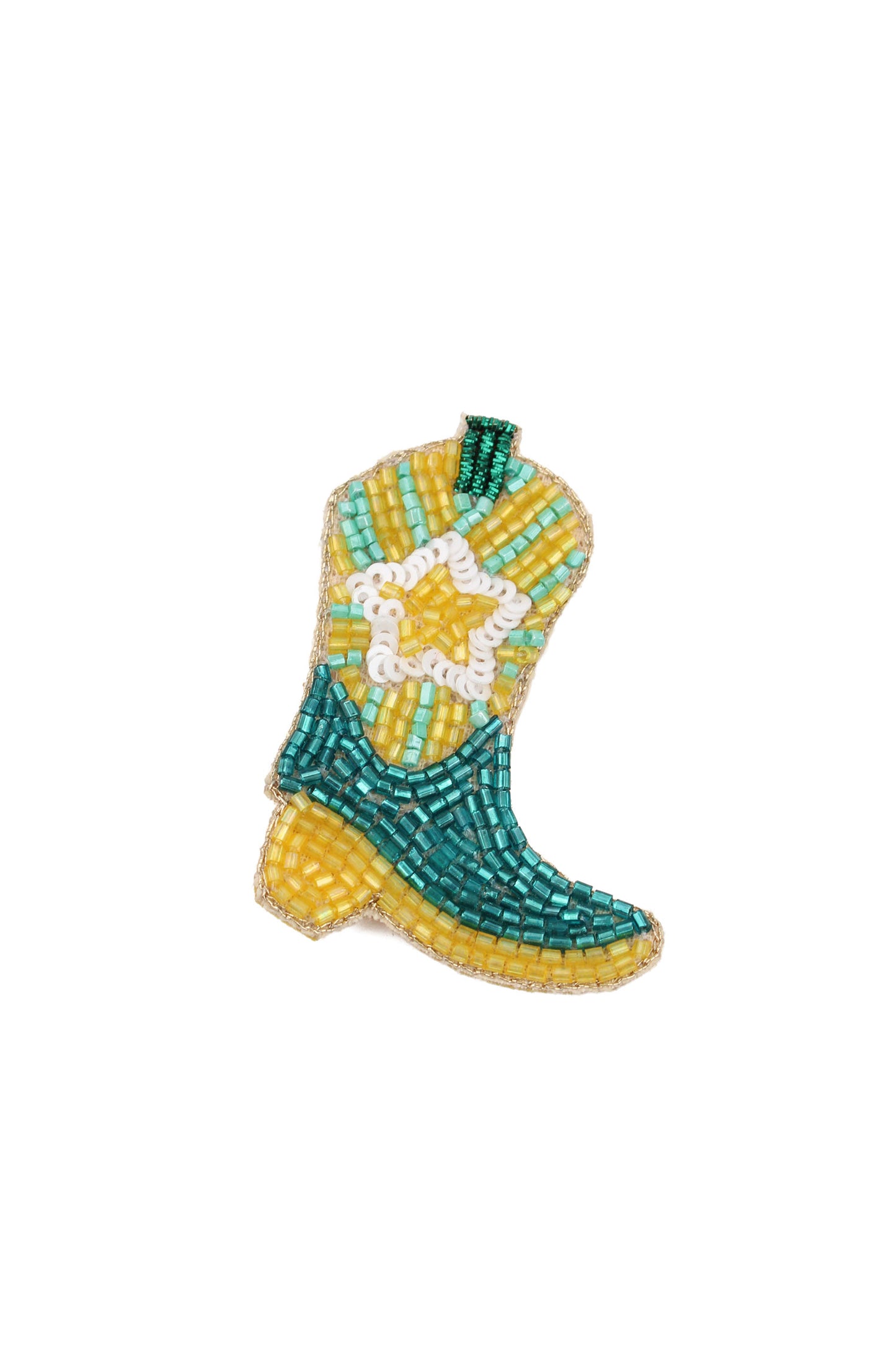 TURQUOISE COWGIRL BOOT BROOCH