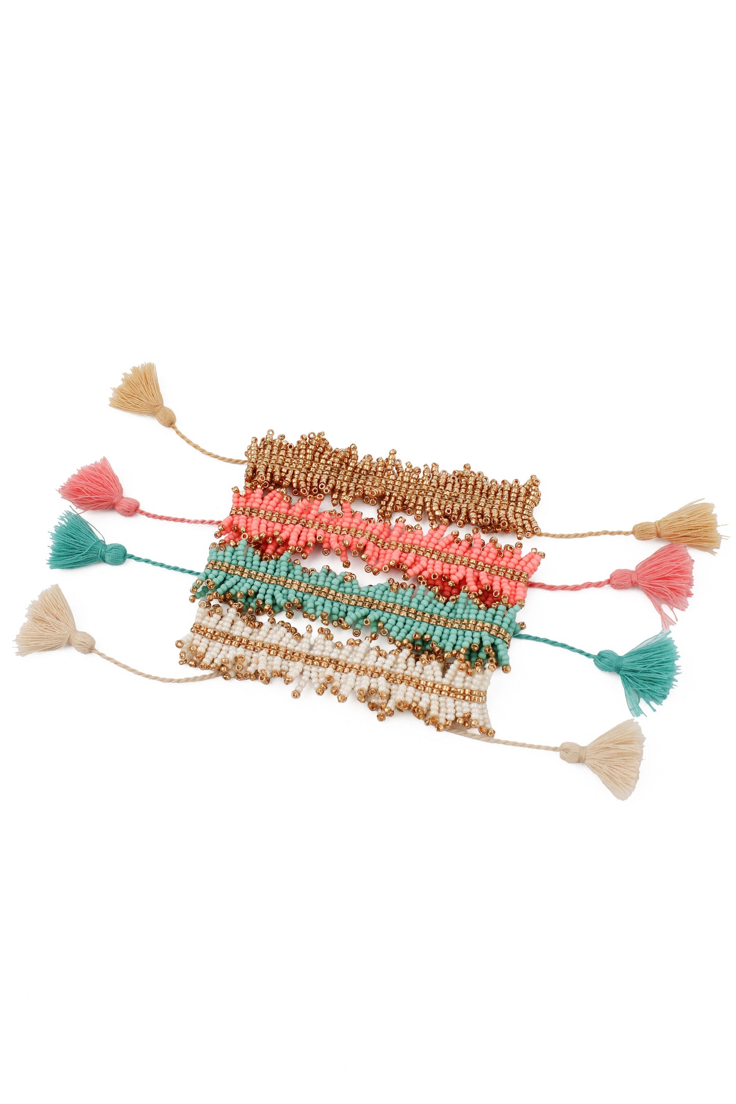 WIGGLY BEADED BRACELETS - SET OF 4