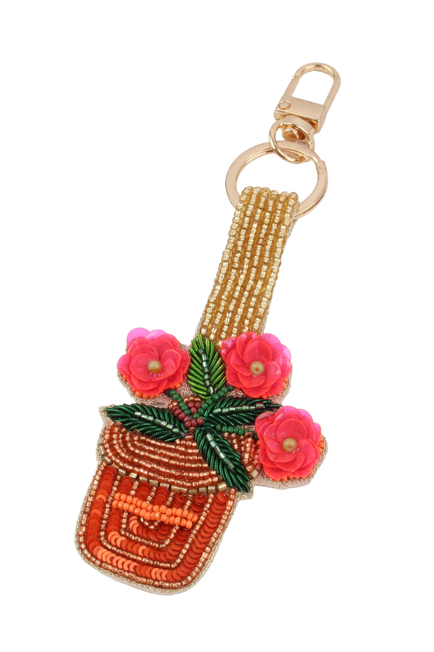 WINTER FLOWER POT KEYRING/BAG CHARM