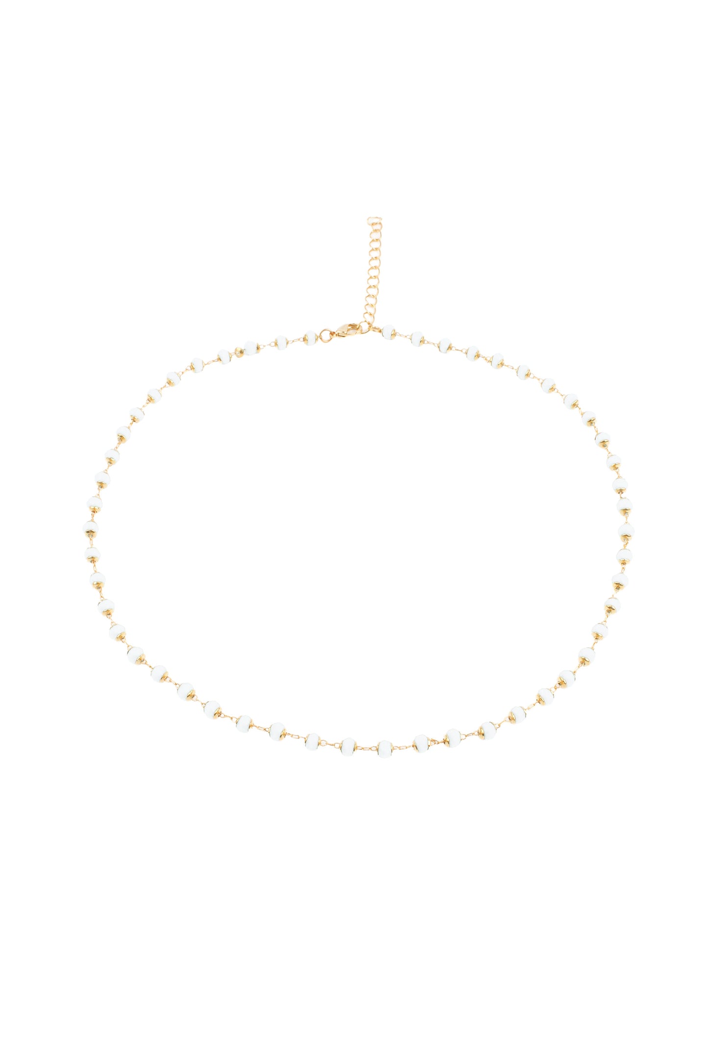 WHITE STONE CHAIN NECKLACE