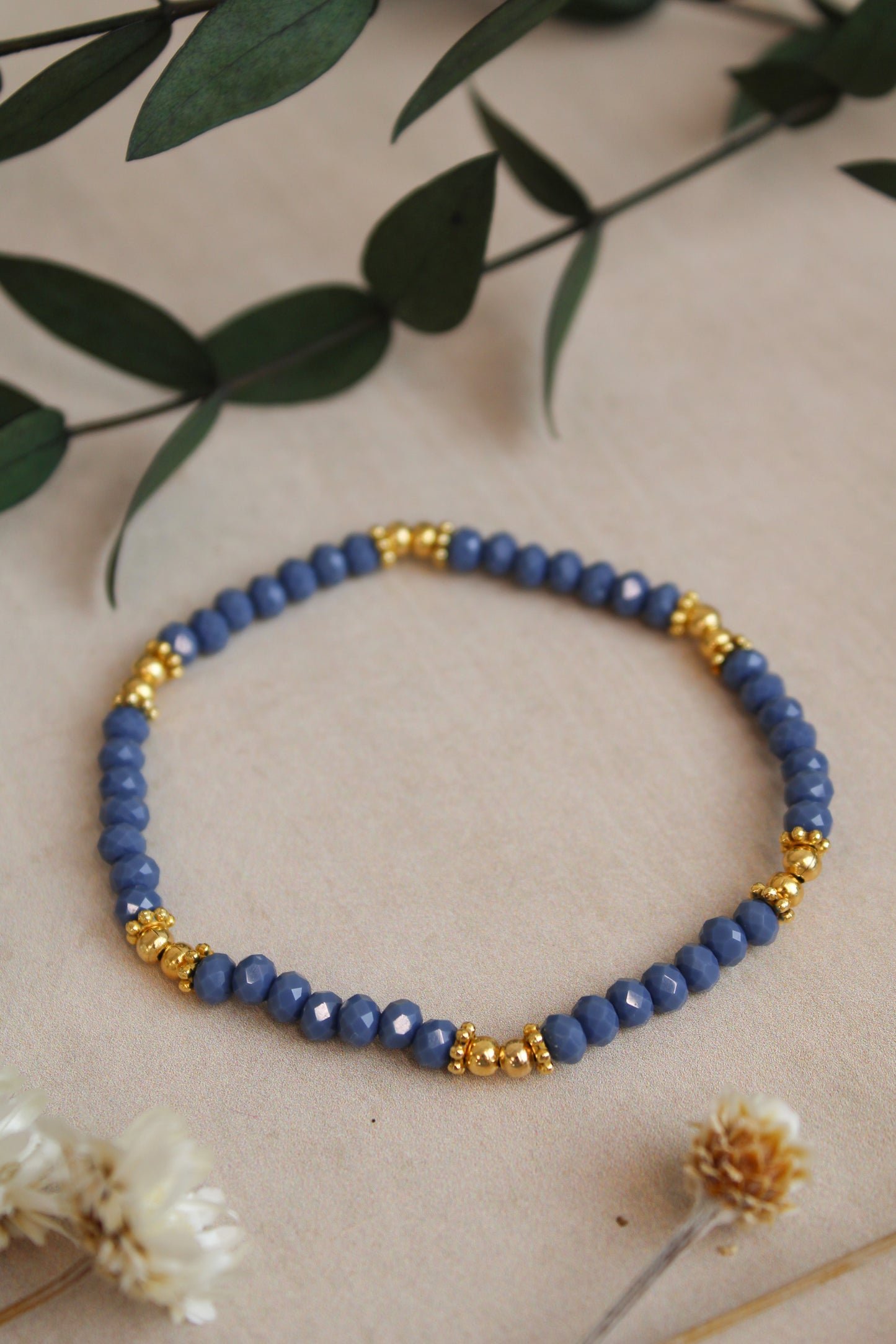 BEAD & GOLD ELASTIC BRACELET (7798071754968)