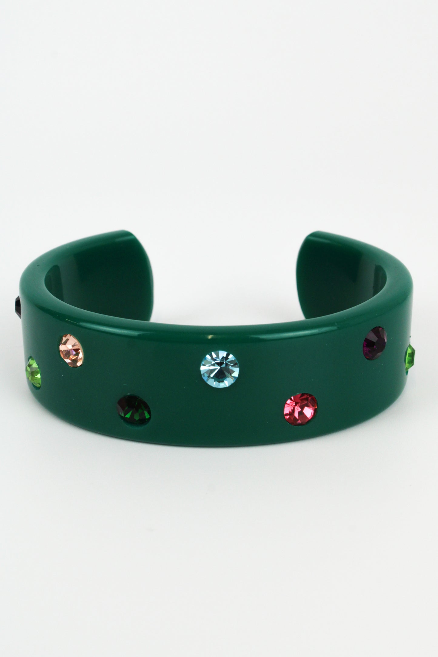 GREEN CHUNKY GEM BANGLE (7873279590616)