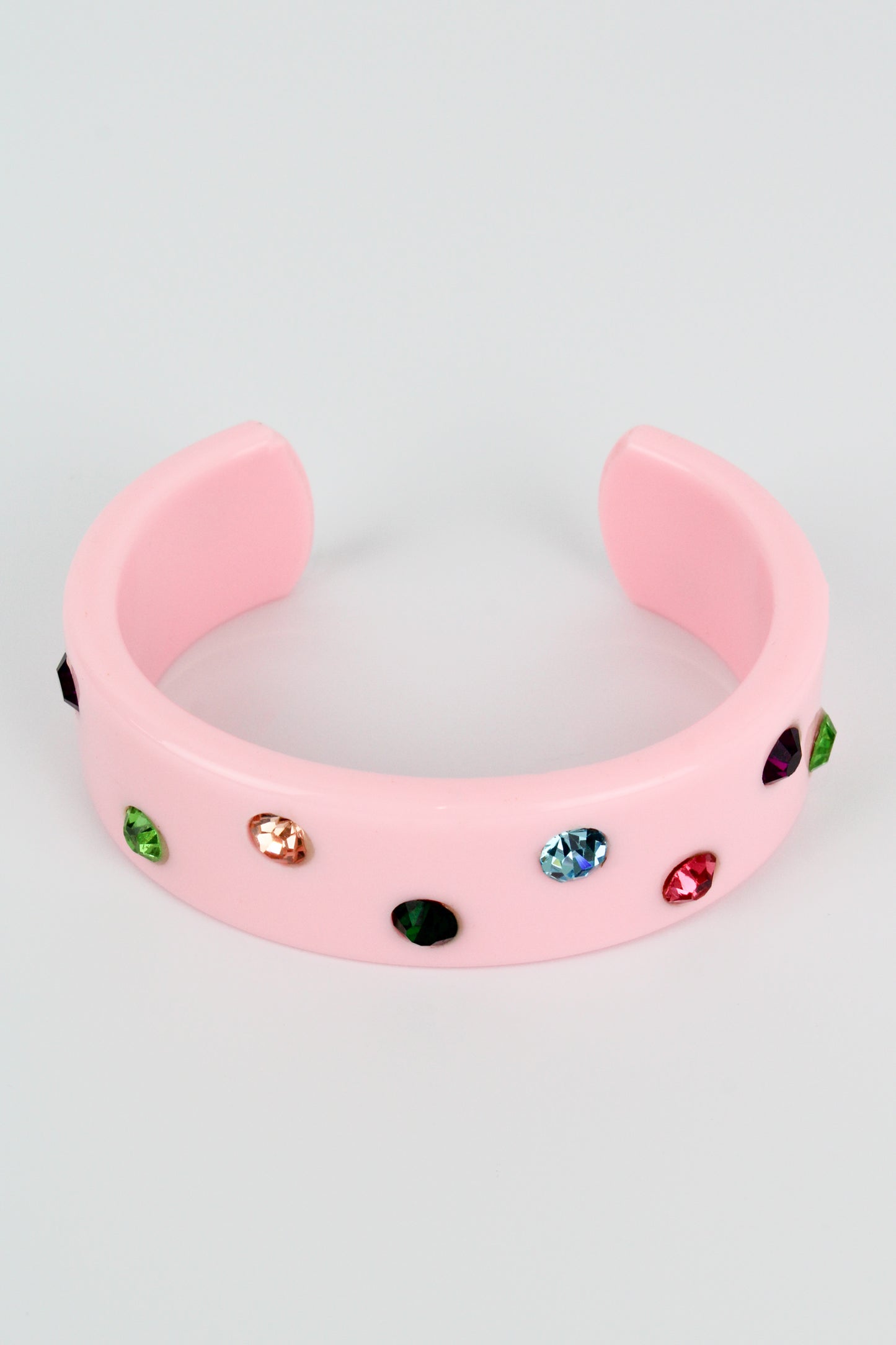 LIGHT PINK CHUNKY GEM BANGLE (7873280868568)
