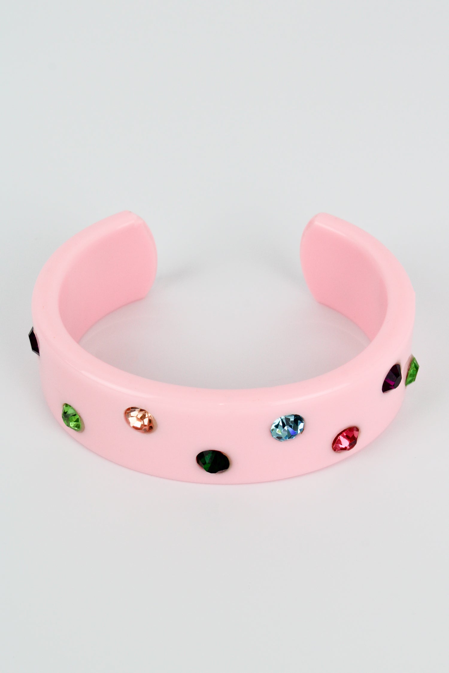 LIGHT PINK CHUNKY GEM BANGLE (7873280868568)