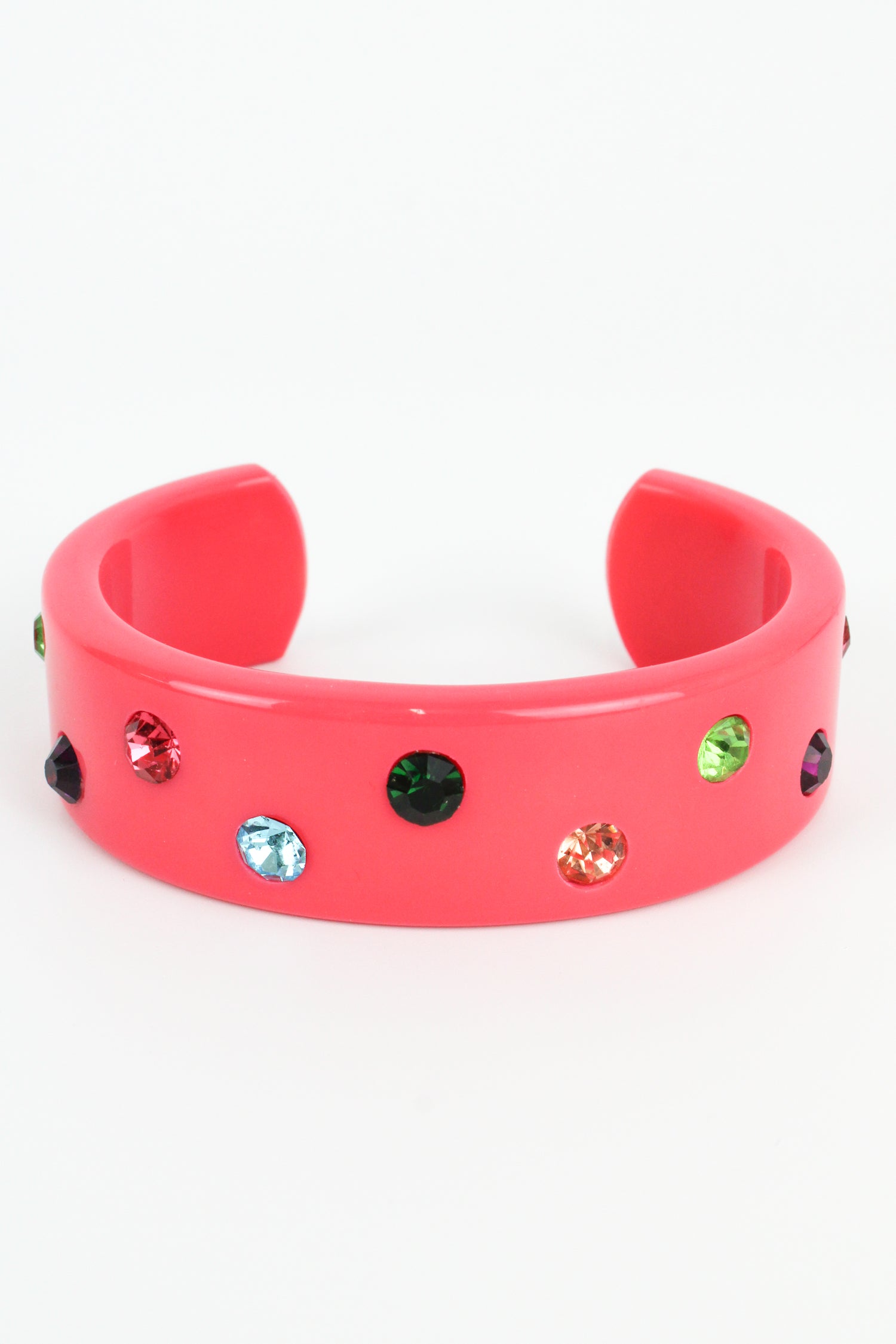 FLAMINGO PINK CHUNKY GEM BANGLE (7873282736344)